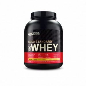 Optimum Nutrition GOLD STANDARD 100% WHEY™ Banana Cream 5 lb (73 Servings) South Africa | NYIPMX-170