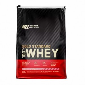 Optimum Nutrition GOLD STANDARD 100% WHEY™ Delicious Strawberry 10 lb (146 Servings) South Africa | ROQYPG-309
