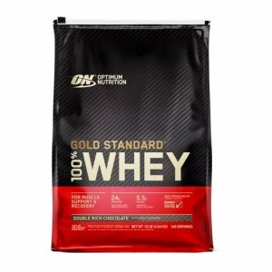 Optimum Nutrition GOLD STANDARD 100% WHEY™ Double Rich Chocolate 10 lb (149 Servings) South Africa | PDGJNF-326