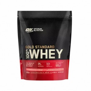 Optimum Nutrition GOLD STANDARD 100% WHEY™ Strawberries & Cream 1.5 lb (22 Servings) South Africa | GUDOBR-692