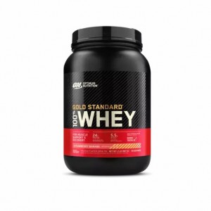 Optimum Nutrition GOLD STANDARD 100% WHEY™ Strawberry Banana 2 lb (30 Servings) South Africa | HQJGWI-130