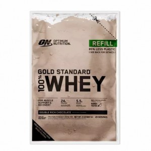 Optimum Nutrition GOLD STANDARD 100% WHEY™ Recyclable Refill Bag Double Rich Chocolate 2 lb (29 Servings) South Africa | YEIOHS-640