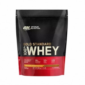 Optimum Nutrition Gold Standard 100% Whey Protein Powder Chocolate Peanut Butter 480 grams (15 Servings) South Africa | JGNEZK-804