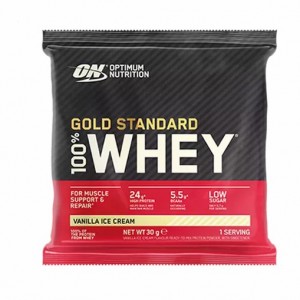 Optimum Nutrition Gold Standard 100% Whey Powder Sachets Vanilla Ice Cream 1 sachet (30 grams) South Africa | WVSHKY-761