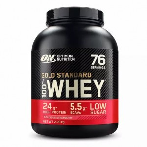 Optimum Nutrition Gold Standard 100% Whey Protein Powder Delicious Strawberry 2.28 kg (76 Servings) South Africa | YINJOD-860