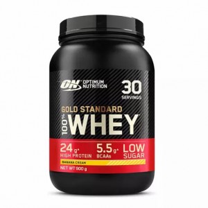 Optimum Nutrition Gold Standard 100% Whey Protein Powder Banana Cream 900 grams (30 Servings) South Africa | KBIQST-732