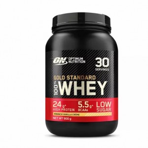Optimum Nutrition Gold Standard 100% Whey Protein Powder French Vanilla 900 grams (30 Servings) South Africa | DYWINE-501