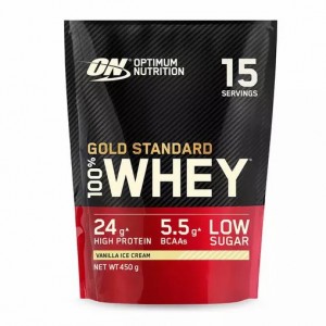 Optimum Nutrition Gold Standard 100% Whey Protein Powder Vanilla Ice Cream 450 grams (15 Shakes) South Africa | HFGQBC-580