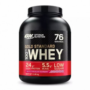 Optimum Nutrition Gold Standard 100% Whey Protein Powder White Chocolate Raspberry 2.28 kg (76 Servings) South Africa | COPRBZ-740