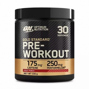 Optimum Nutrition Gold Standard Pre-Workout Fruit Punch 330 grams (30 Servings) South Africa | OUQLYK-397