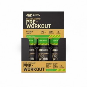 Optimum Nutrition Gold Standard Pre-Workout Shot Lemon Lime 720 ml (12 pieces) South Africa | TULIBR-045