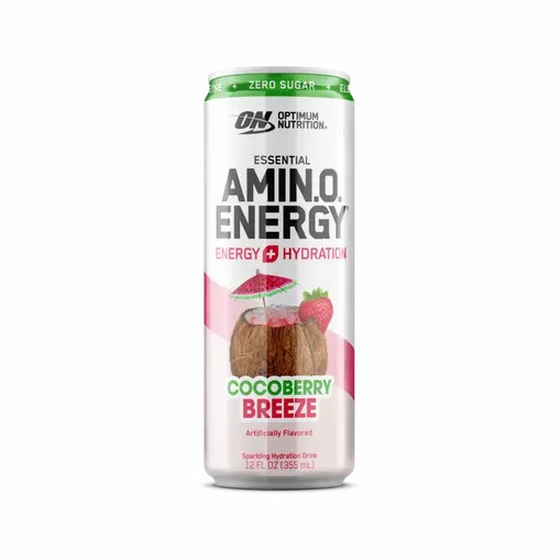 Optimum Nutrition ESSENTIAL AMIN.O. ENERGY+ Electrolytes Sparkling *new* Cocoberry Breeze 355ml * 12 Cans (12 Servings) South Africa | EXCZAU-157