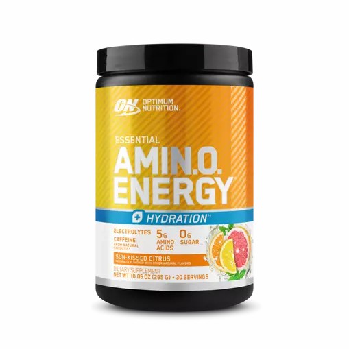 Optimum Nutrition Essential AMIN.O. ENERGY + Electrolytes *new* Sun-kissed Citrus 0.63 lb (30 Servings) South Africa | LEQBNG-932