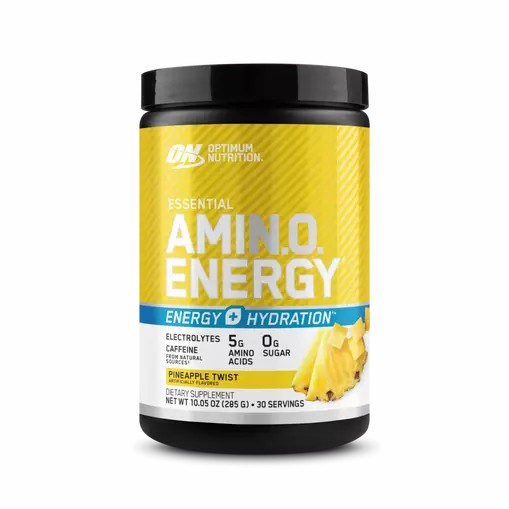 Optimum Nutrition Essential AMIN.O. ENERGY + Electrolytes Pineapple Twist 0.63 lb (30 Servings) South Africa | GQETNC-952