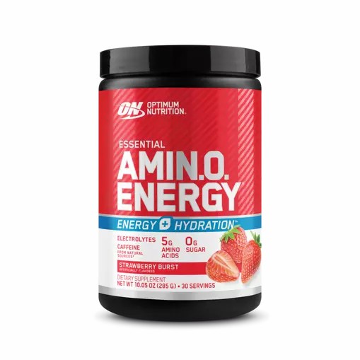 Optimum Nutrition Essential AMIN.O. ENERGY + Electrolytes Strawberry Burst 0.63 lb (30 Servings) South Africa | HLXEWI-276