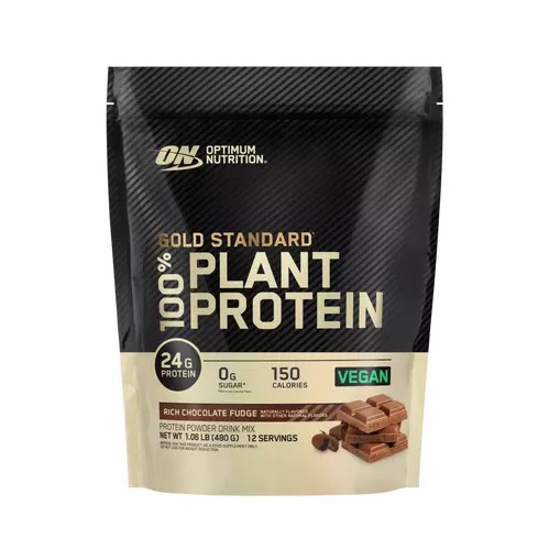 Optimum Nutrition GOLD STANDARD® 100% Plant Rich Chocolate Fudge 1.06 lb (12 Servings) South Africa | UBDKPS-297