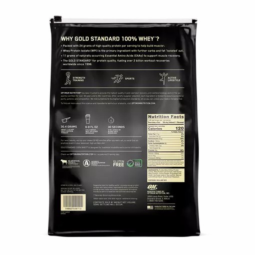 Optimum Nutrition GOLD STANDARD 100% WHEY™ Double Rich Chocolate 10 lb (149 Servings) South Africa | PDGJNF-326