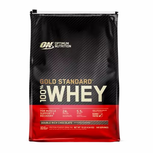 Optimum Nutrition GOLD STANDARD 100% WHEY™ Double Rich Chocolate 10 lb (149 Servings) South Africa | PDGJNF-326