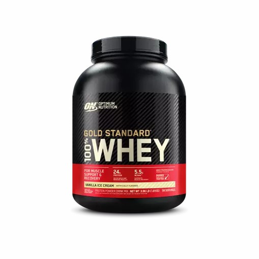 Optimum Nutrition GOLD STANDARD 100% WHEY™ Vanilla Ice Cream 4 lb (58 Servings) South Africa | NYHPAJ-354