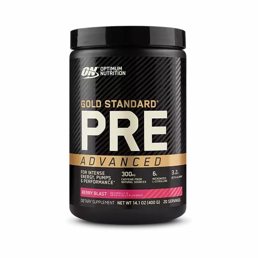Optimum Nutrition GOLD STANDARD® Pre Advanced Berry Blast 0.88 lb (20 Servings) South Africa | GRWNYM-205