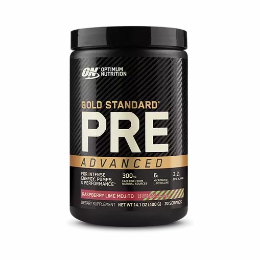 Optimum Nutrition GOLD STANDARD® Pre Advanced Raspberry Lime Mojito 0.88 lb (20 Servings) South Africa | OJHQPC-941