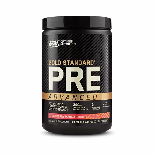 Optimum Nutrition GOLD STANDARD® Pre Advanced Strawberry Mango Daiquiri 0.88 lb (20 Servings) South Africa | VXYLON-865