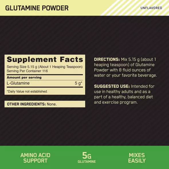 Optimum Nutrition Glutamine Powder 2.2 lb (194 Servings) South Africa | DUFCJY-158