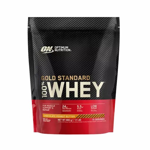 Optimum Nutrition Gold Standard 100% Whey Protein Powder Chocolate Peanut Butter 480 grams (15 Servings) South Africa | JGNEZK-804