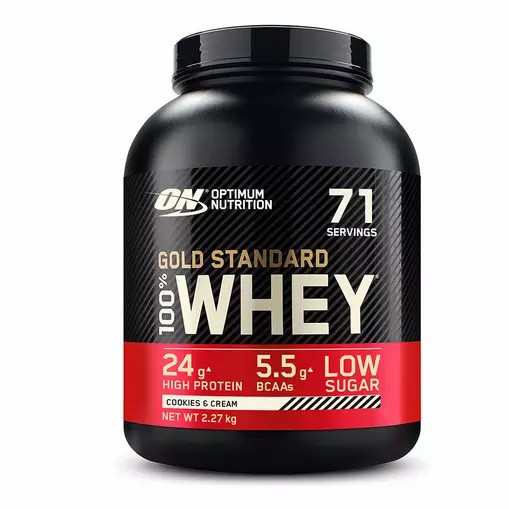 Optimum Nutrition Gold Standard 100% Whey Protein Powder Cookies & Cream 2.27 kg (71 Servings) South Africa | RJCOSW-715