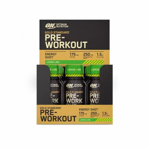 Optimum Nutrition Gold Standard Pre-Workout Shot Lemon Lime 720 ml (12 pieces) South Africa | TULIBR-045