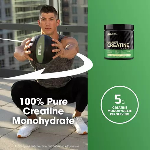 Optimum Nutrition Micronized Creatine Powder Unflavored 0.66 lb (60 Servings) South Africa | GRPCKZ-645