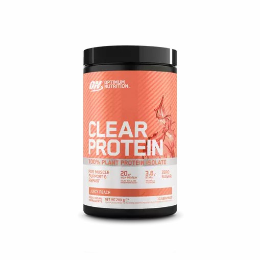 Optimum Nutrition ON Clear Protein 100% Plant Protein Isolate Juicy Peach 280 grams (10 Servings) South Africa | MGRYJC-971
