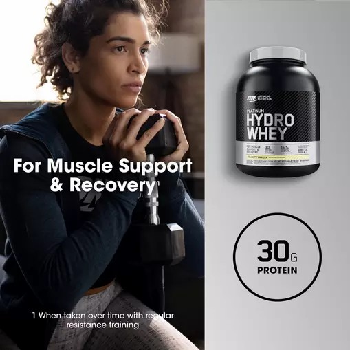 Optimum Nutrition PLATINUM HYDROWHEY™ Velocity Vanilla 3.52 lb (40 Servings) South Africa | BHFDAJ-241