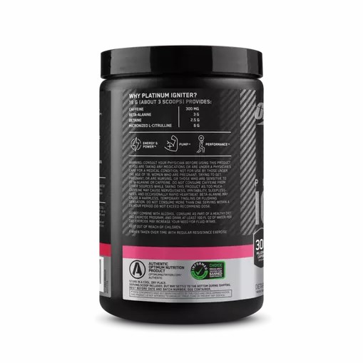 Optimum Nutrition Platinum Igniter Berry Lemonade Blast 0.84 lb (20 Servings) South Africa | NHVBWQ-832