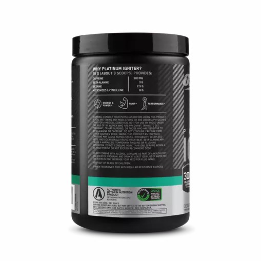 Optimum Nutrition Platinum Igniter Cherry Lime Punch 0.84 lb (20 Servings) South Africa | MSRZGD-315