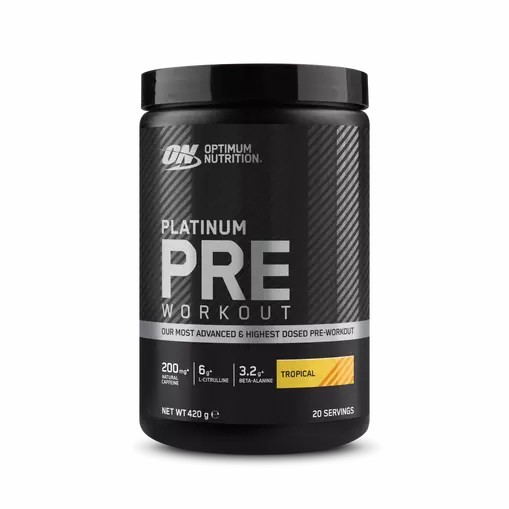 Optimum Nutrition Platinum Pre-workout Tropical 420 grams (20 Servings) South Africa | XMWNLS-840