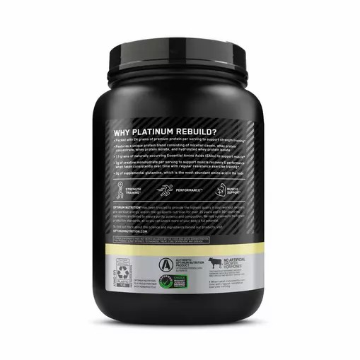 Optimum Nutrition Platinum Rebuild Vanilla Buttercream 1.63 lb (20 Servings) South Africa | DTCYEF-702