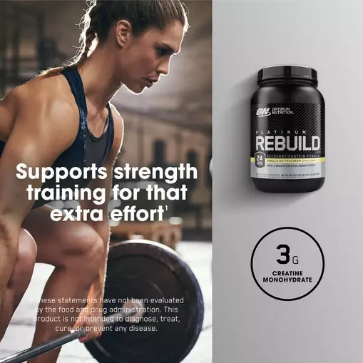 Optimum Nutrition Platinum Rebuild Vanilla Buttercream 1.63 lb (20 Servings) South Africa | DTCYEF-702