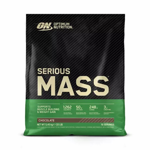 Optimum Nutrition Serious Mass Gainer Chocolate 5.45 kg (16 Servings) South Africa | EWCVZH-980