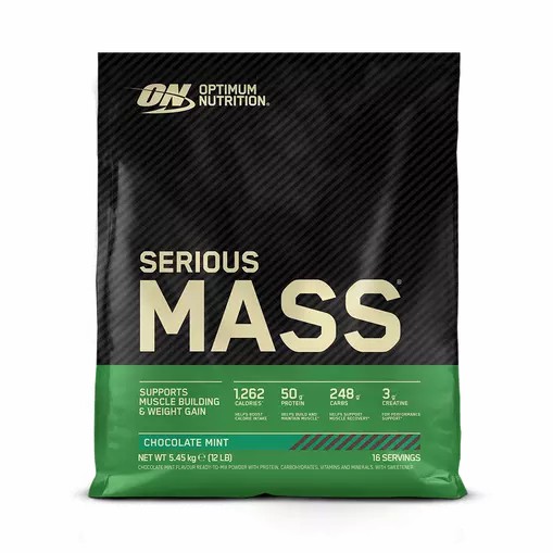 Optimum Nutrition Serious Mass Gainer Chocolate Mint 5.45 kg (16 Servings) South Africa | HIVUDR-278