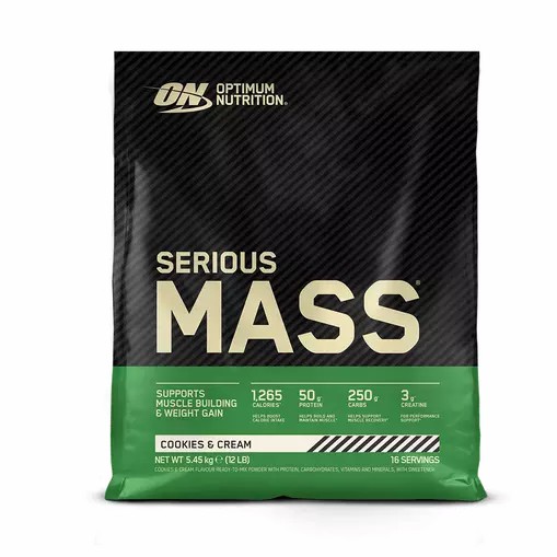 Optimum Nutrition Serious Mass Gainer Cookies & Cream 5.45 kg (16 Servings) South Africa | MIPXSD-049